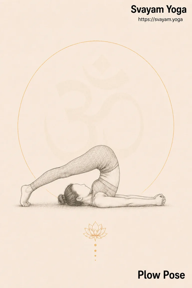 Plow Pose - illustrated yoga pose